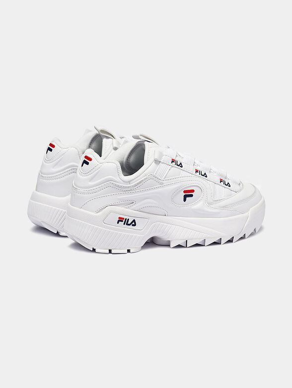 D-FORMATION White sneakers with logo accents - 3
