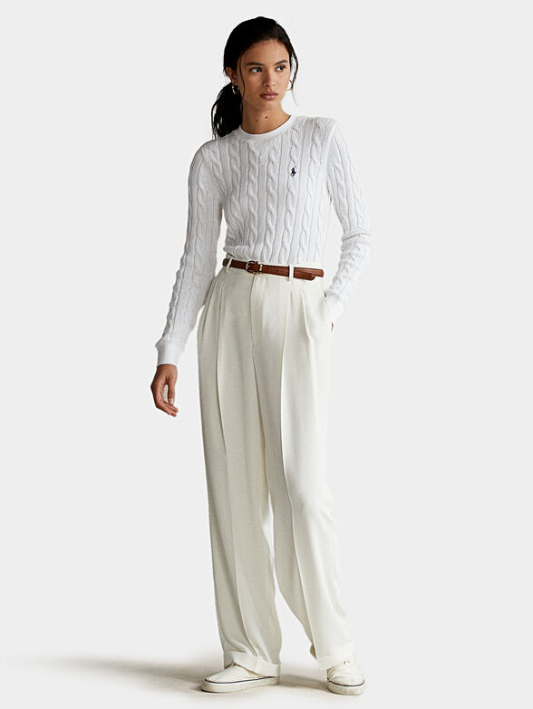 Cotton white sweater - 2