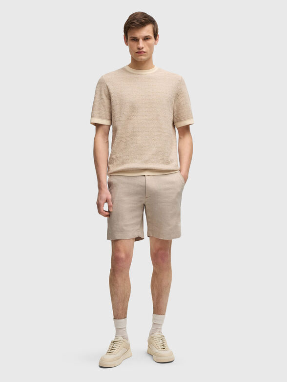 Linen shorts with ties - 4