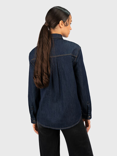 Denim shirt with accent pockets  - 3