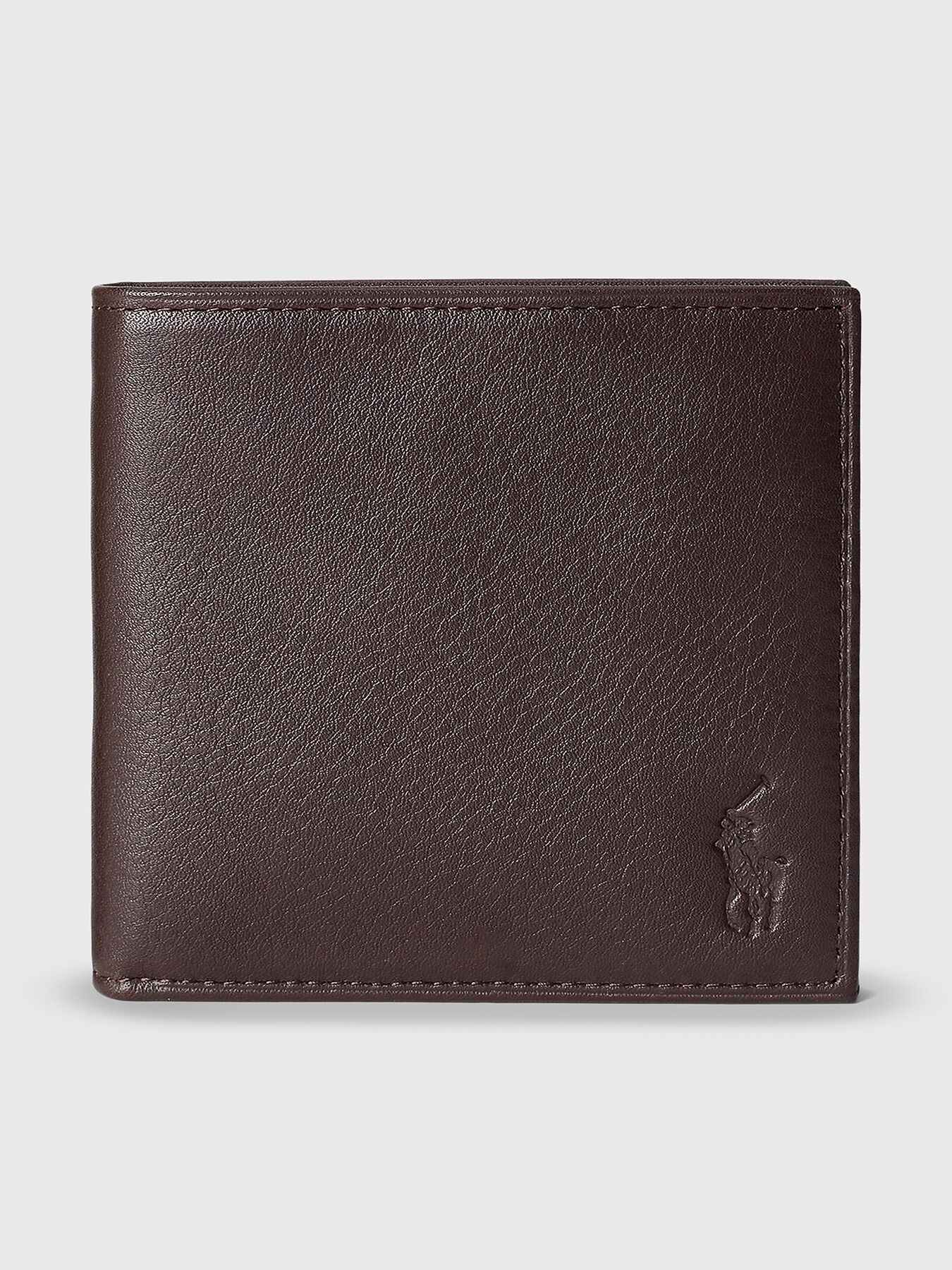 Ralph lauren brown leather wallet top