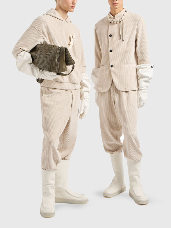 Trousers with ribbed texture - 4