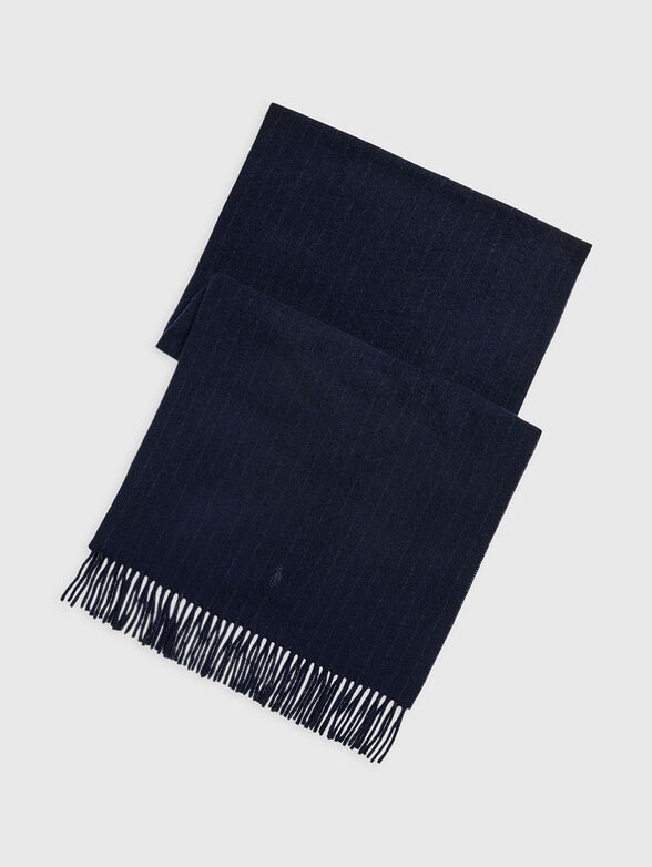 Scarf in dark blue color - 1