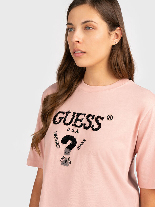 Black T-shirt with sequins - 4