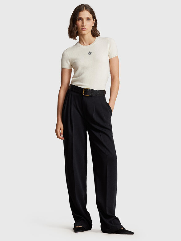 Short sleeve sweater in cashmere - 2