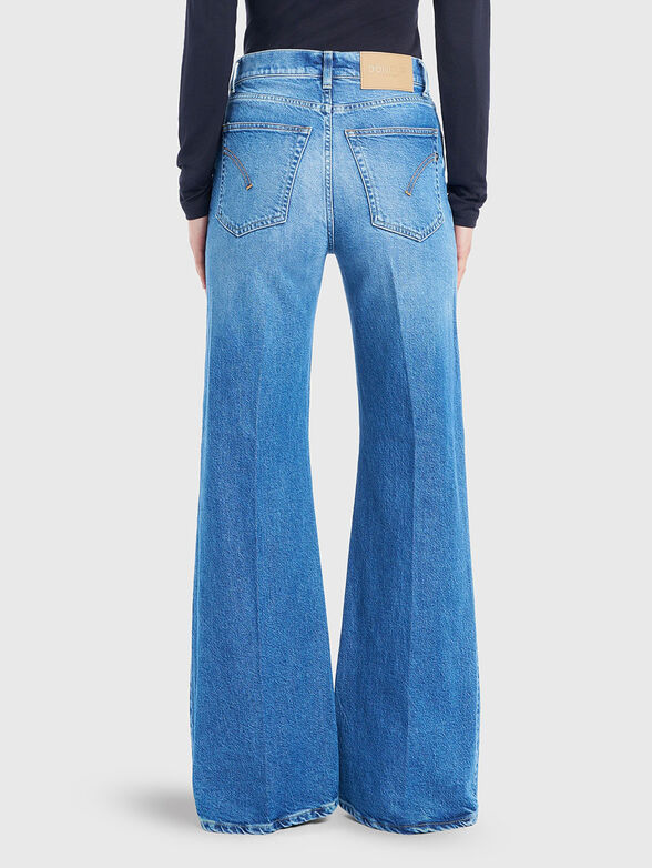 Blue wide leg jeans - 2