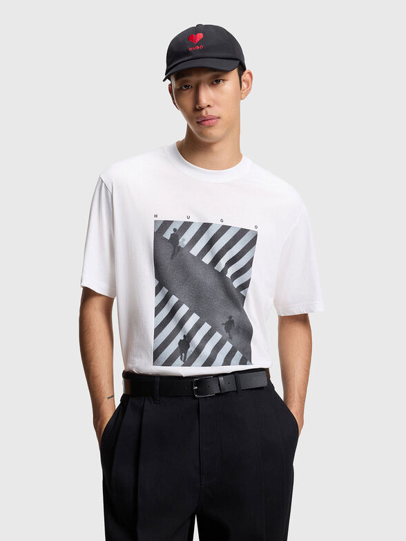 Cotton T-shirt with print - 1