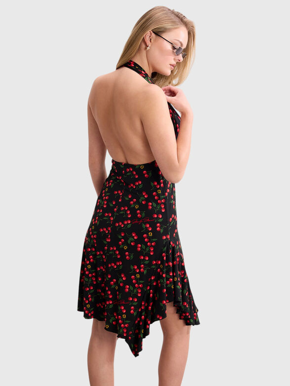Dress with contrasting print and open back - 2