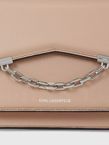 K/SEVEN GRAINY beige leather crossbody bag - 4