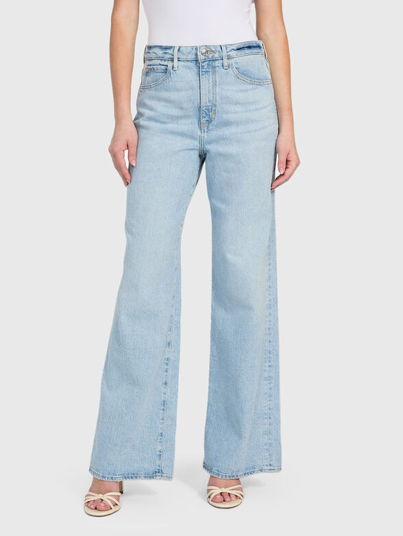 Light blue jeans with wide leg  - 1