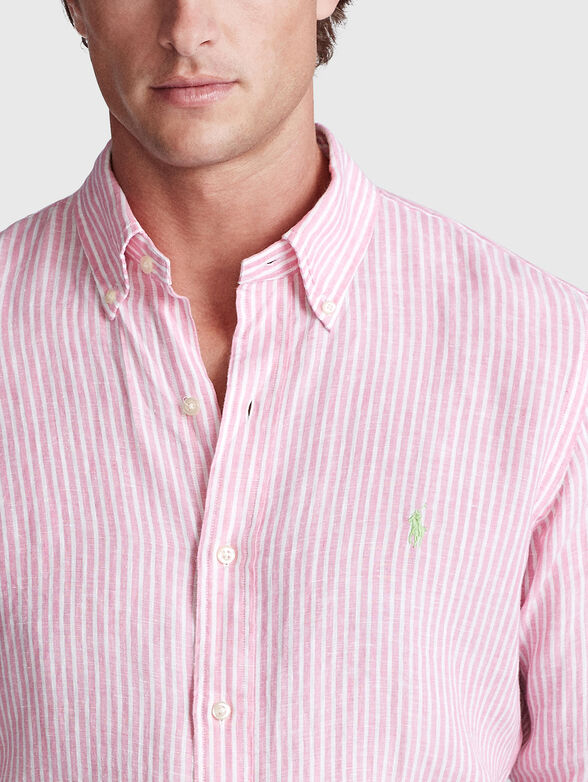 Striped linen shirt  - 4