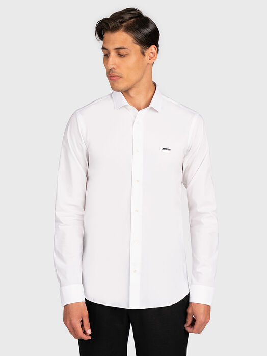 White shirt with logo detail