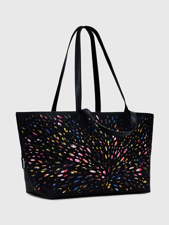 Large bag with perforations and multicoloured design - 3