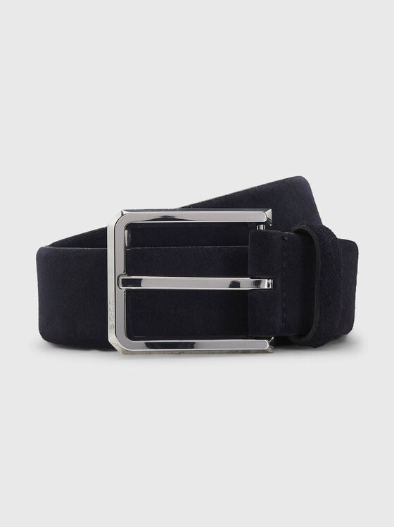 Suede belt with logo - 1