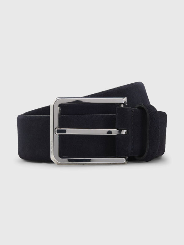 Suede belt with logo - 1