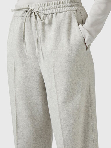 Wool blend woven trousers - 4