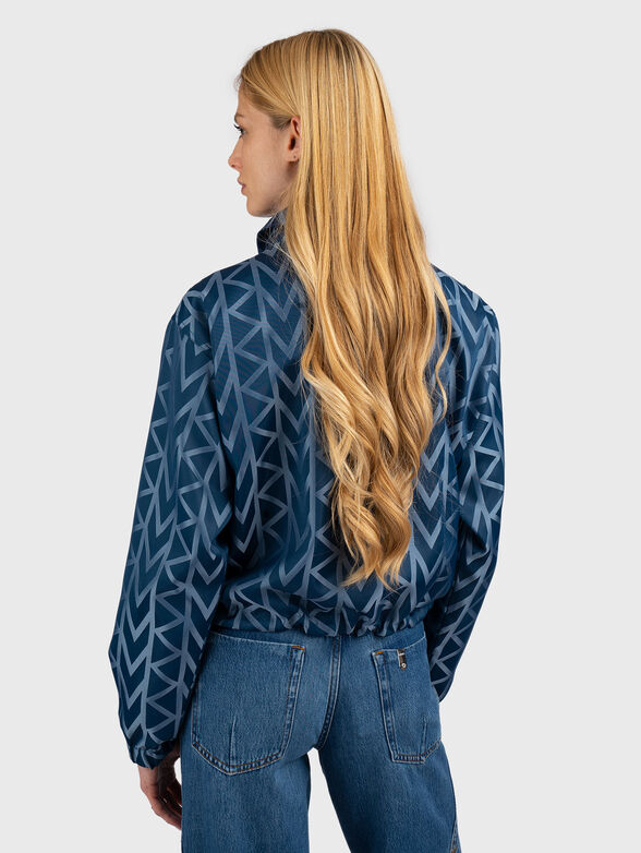 Jacket with monogram logo print and zip - 2