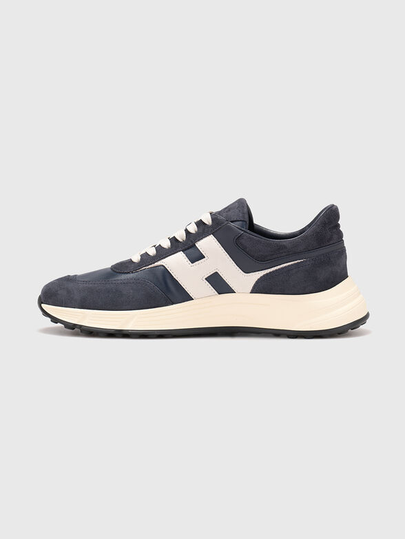 Suede and leather sports shoes - 4