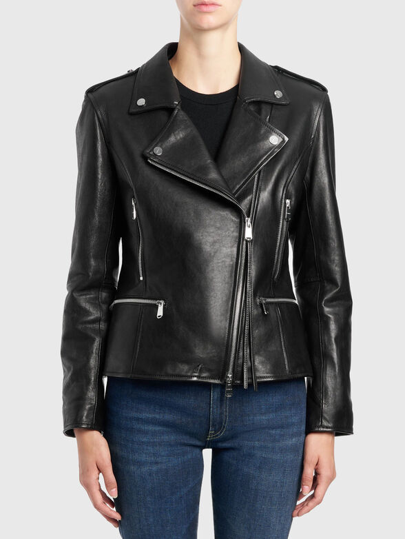 Slim biker jacket in nappa leather - 1