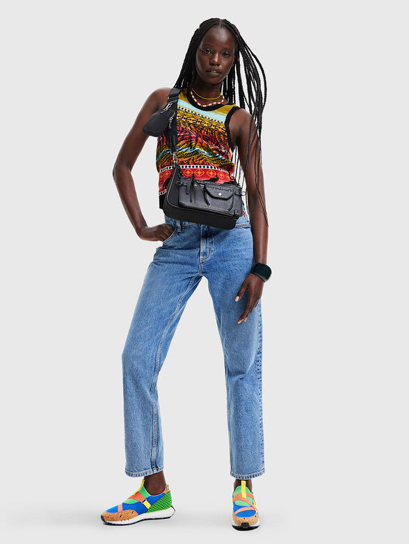 XENIA knitted top with colorful accents - 2