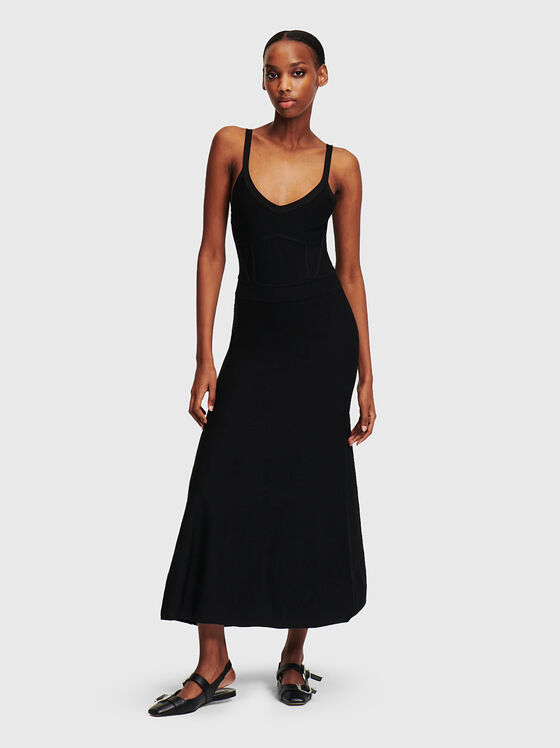 Sleeveless knitted dress - 1