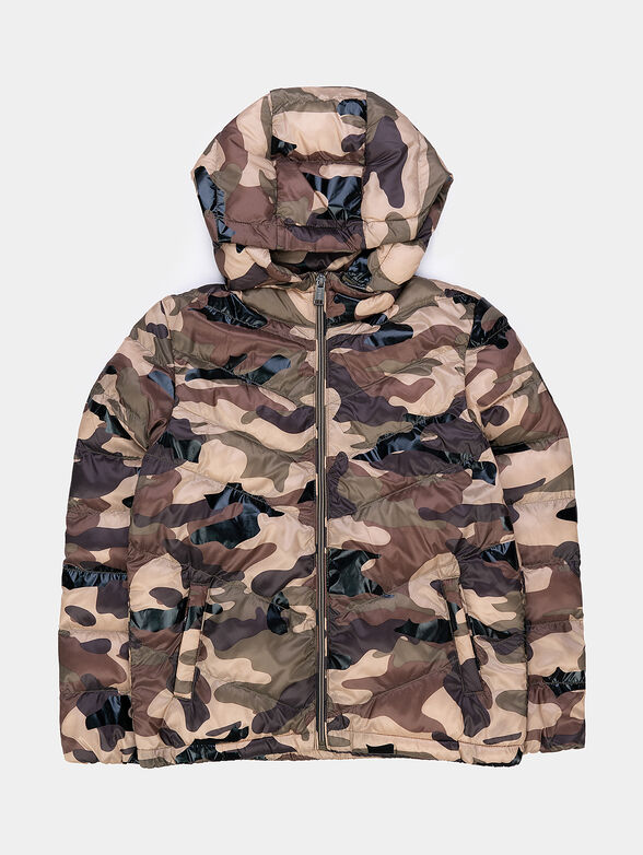 Hooded jacket with camou print - 1