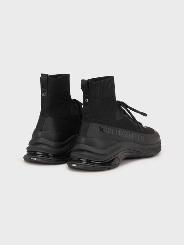 Black sneakers with logo detail   - 3