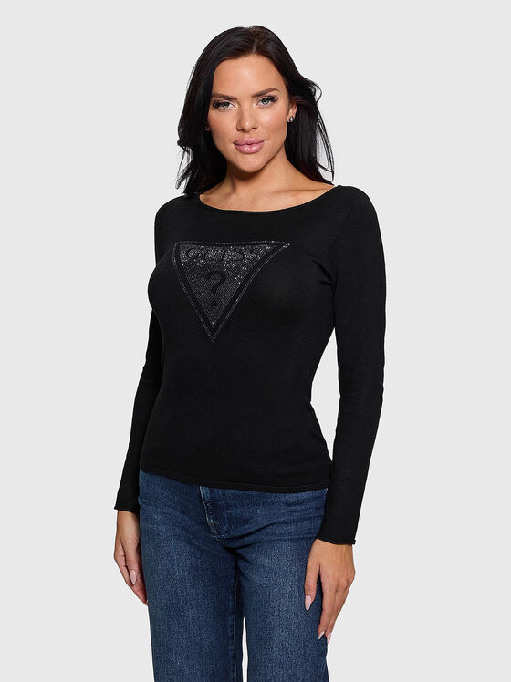 Blouse with long sleeves and logo - 1