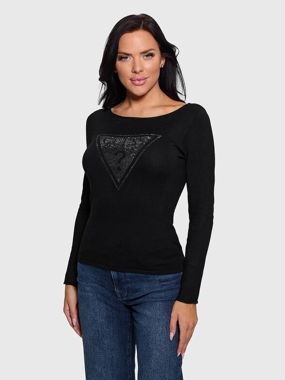 Blouse with long sleeves and logo - 1
