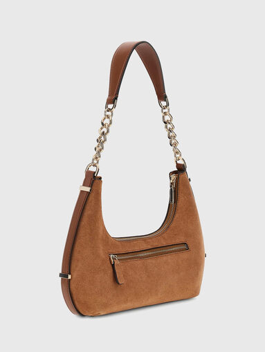 ERENIA suede shoulder bag with accent logo - 3