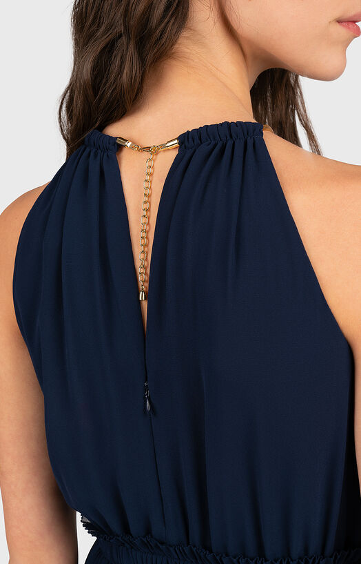 Kleid Michael Kors Halter Neck Dress Chain CHAIN Dress With Metal Detail  Brand MICHAEL KORS