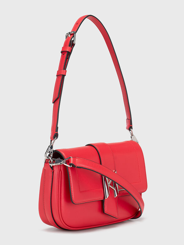 K/SADDLE BAGUETTE black bag with logo accent - 4