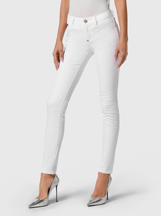 Skinny jeans with accented logo patch - 1