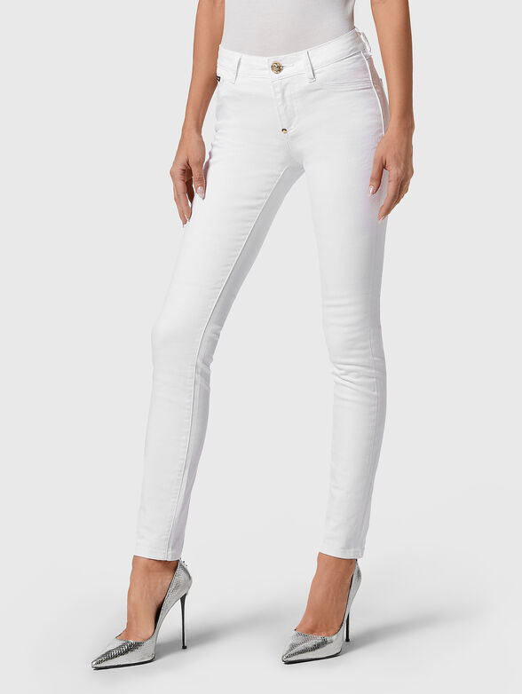 Skinny jeans with accented logo patch - 1