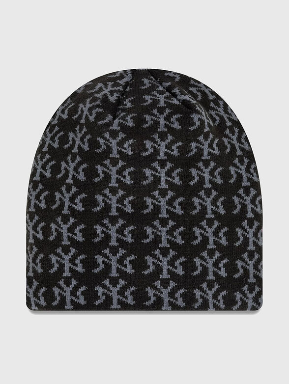 Knitted hat with logo print - 2