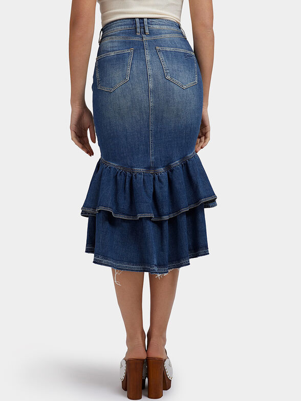 MARINA denim skirt with ruffles - 2
