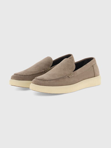 Beige leather loafers - 3