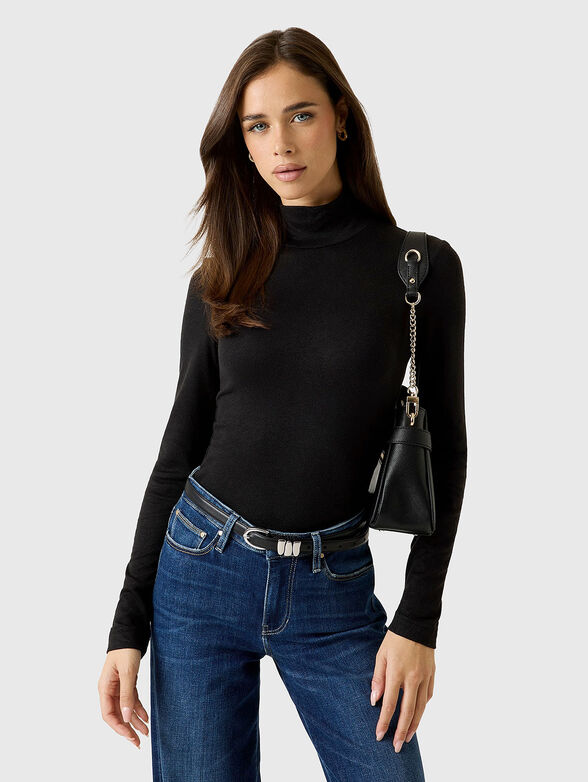 ANITA turtle neck sweater in black - 1