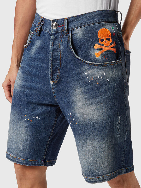 Black denim trousers SKULL&BONES - 3