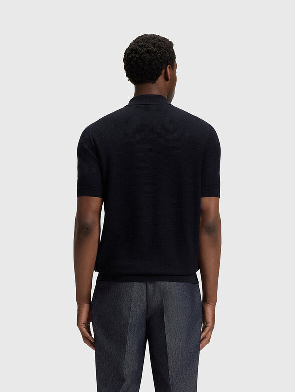 Knitted polo shirt with logo - 3