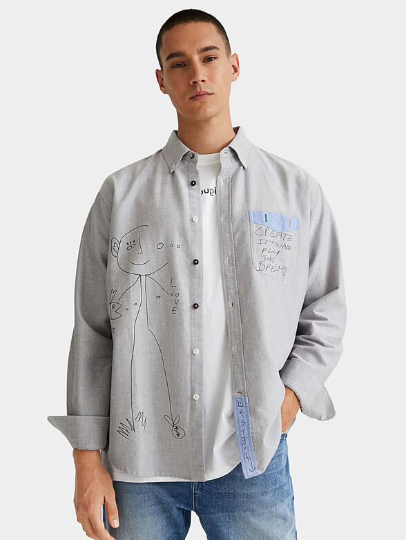 Shirt in grey color - 1
