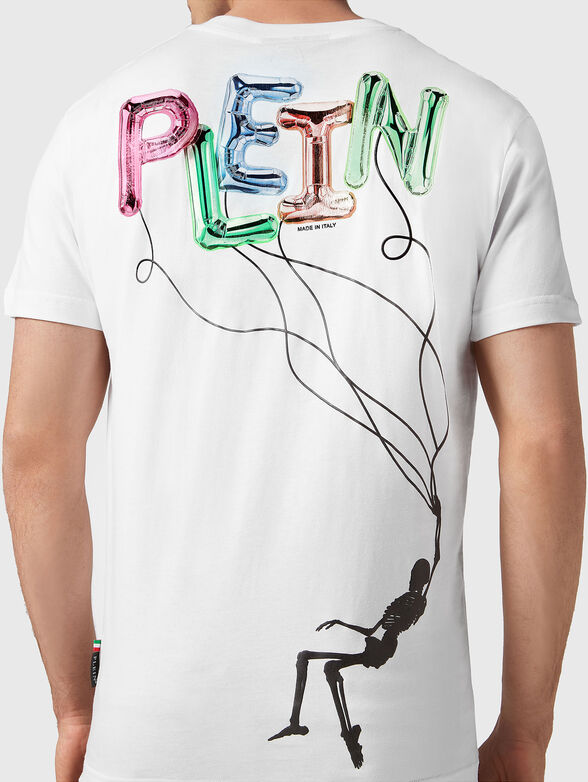 Black T-shirt with art logo print on the back - 3