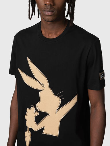 T-shirt with Bugs Bunny print in contrast colour - 4