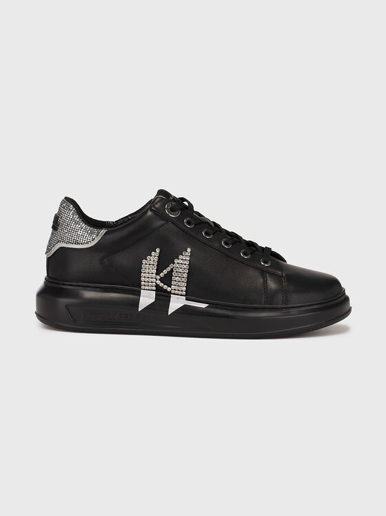 Черни спортни обувки KAPRI с апликирани кристали - 1