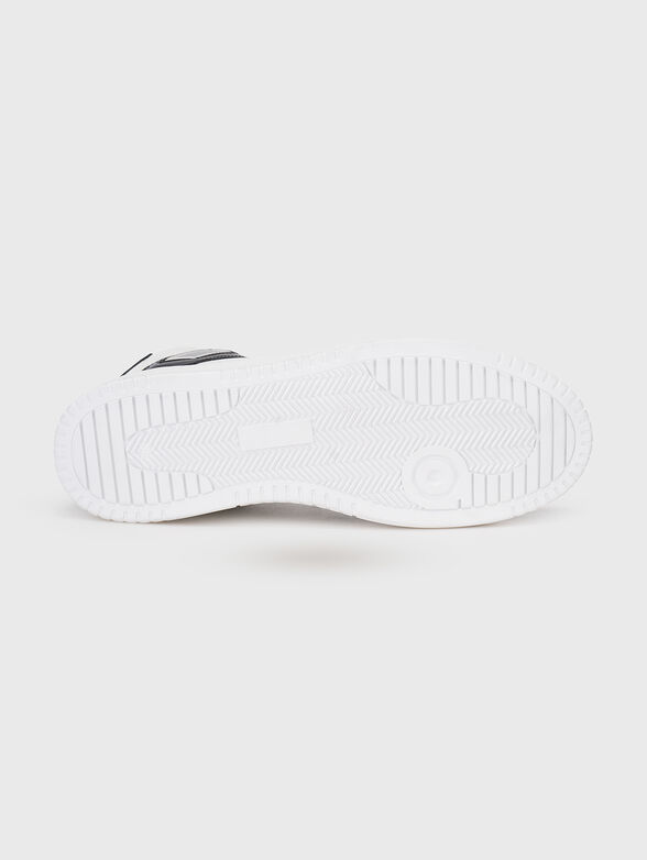 Leather sneakers with logo  - 4