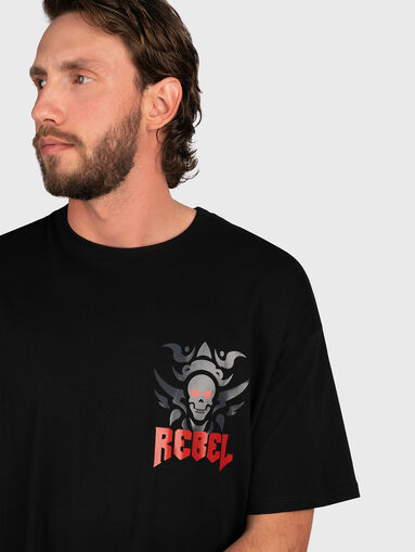 Round neck oversized T-shirt - 3