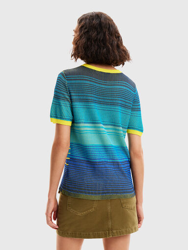 Knitted viscose blend T-shirt  - 3