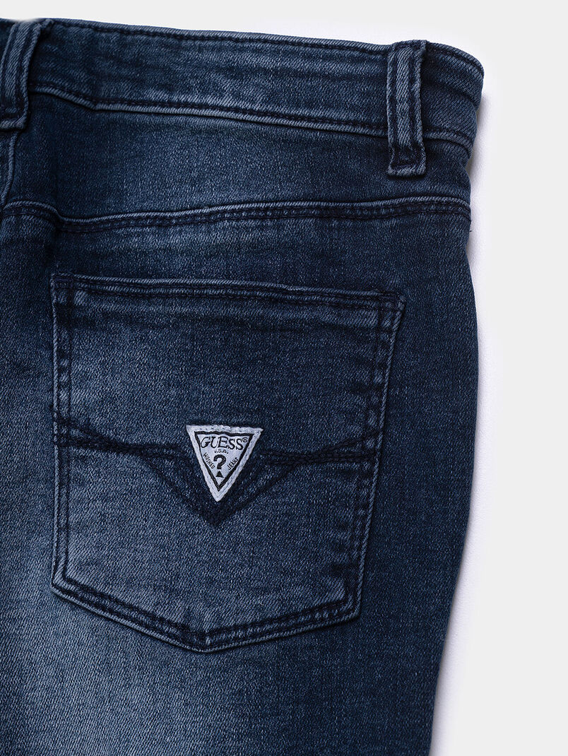 Blue jeans with distressed effect - 3