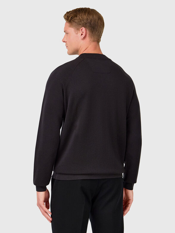 Wool sweater in dark brown - 3