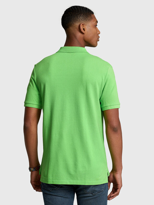 Green Polo-shirt with logo accent - 3